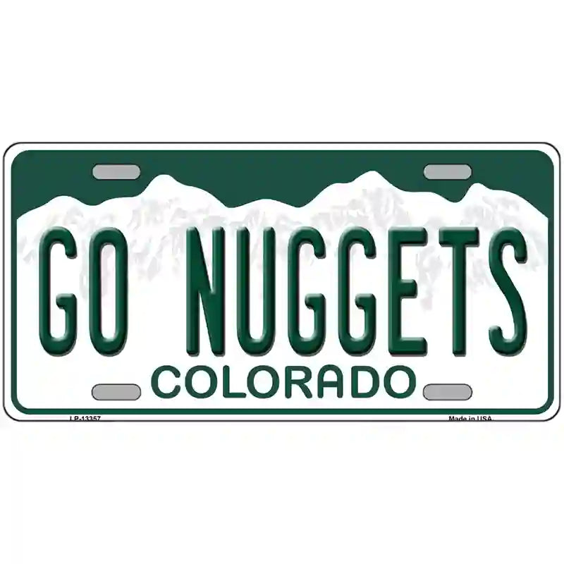 LLP-13357 24 x 12 in. Go Nuggets Novelty Metal License Plate Tag