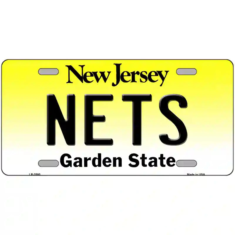 LLP-2580 24 x 12 in. Nets   Jersey Novelty State Metal License Plate