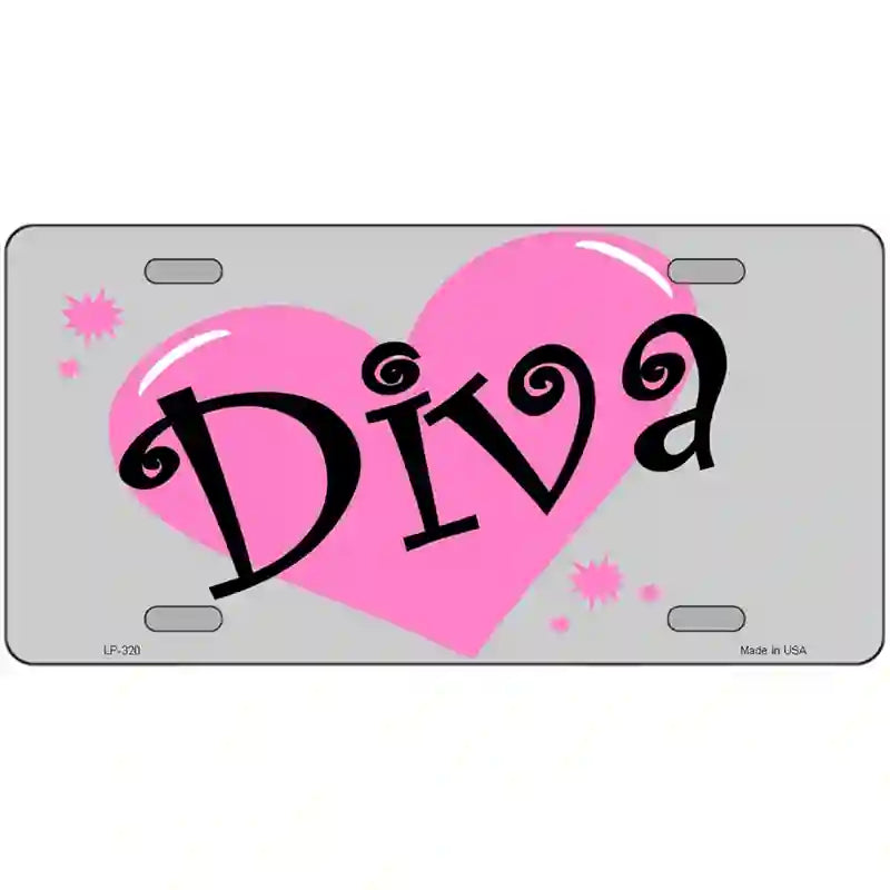 LLP-320 24 x 12 in. Diva Metal Novelty License Plate