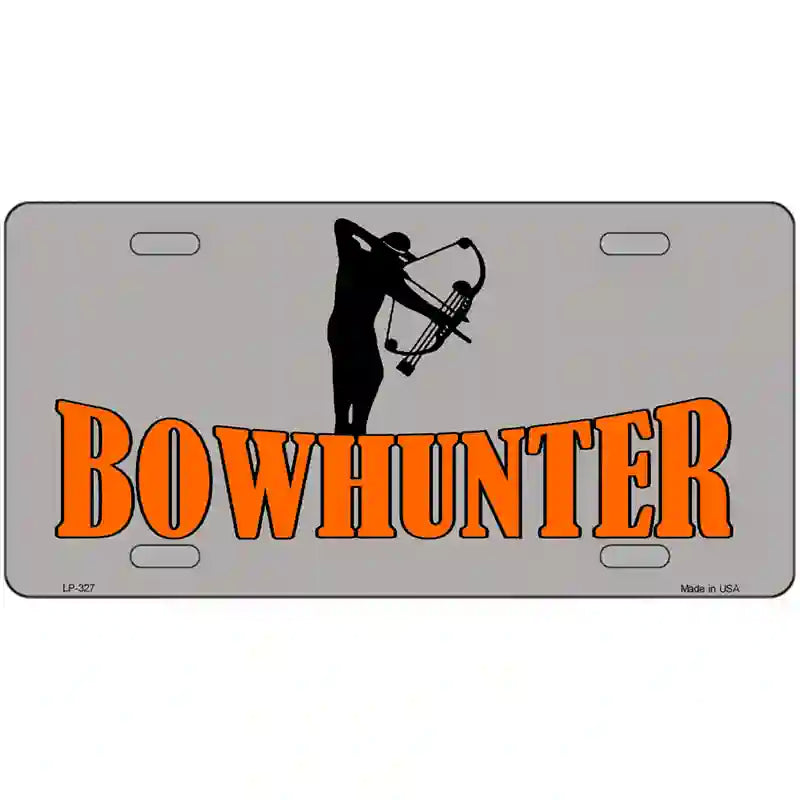 LLP-327 24 x 12 in. Bow Hunter Metal Novelty License Plate