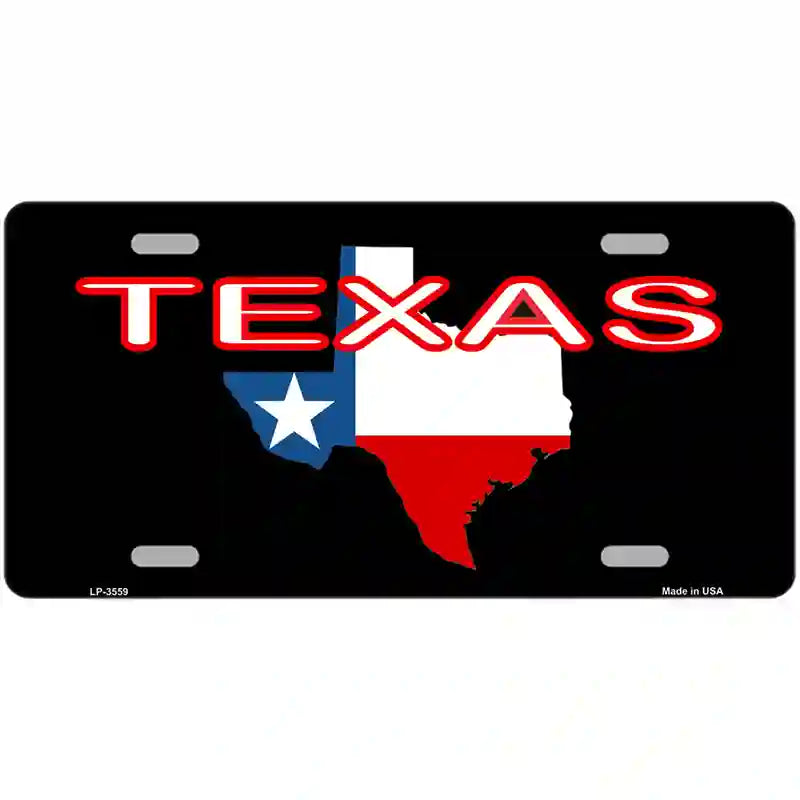 LLP-3559 24 x 12 in. Texas Filled State Flag Metal Novelty License Plate -  Smart Blonde