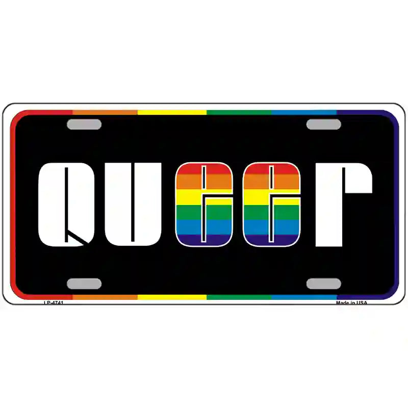 LLP-4741 24 x 12 in. Queer Metal Novelty License Plate