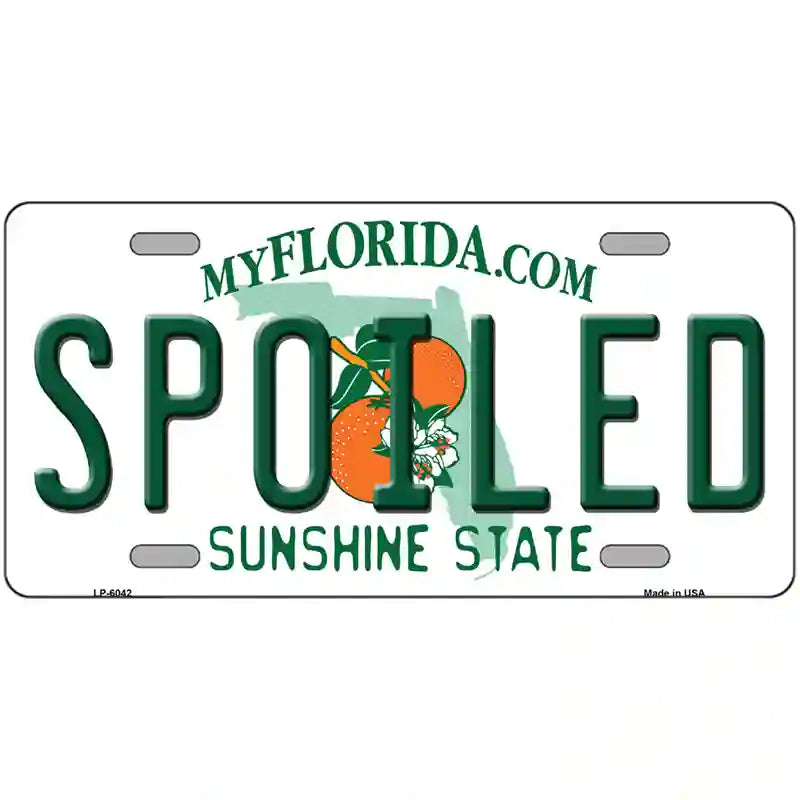 LLP-6042 24 x 12 in. Spoiled Florida Novelty Metal License Plate