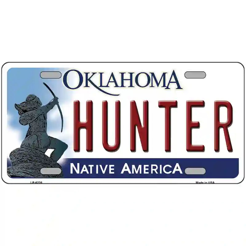 LLP-6226 24 x 12 in. Hunter Oklahoma Novelty Metal License Plate