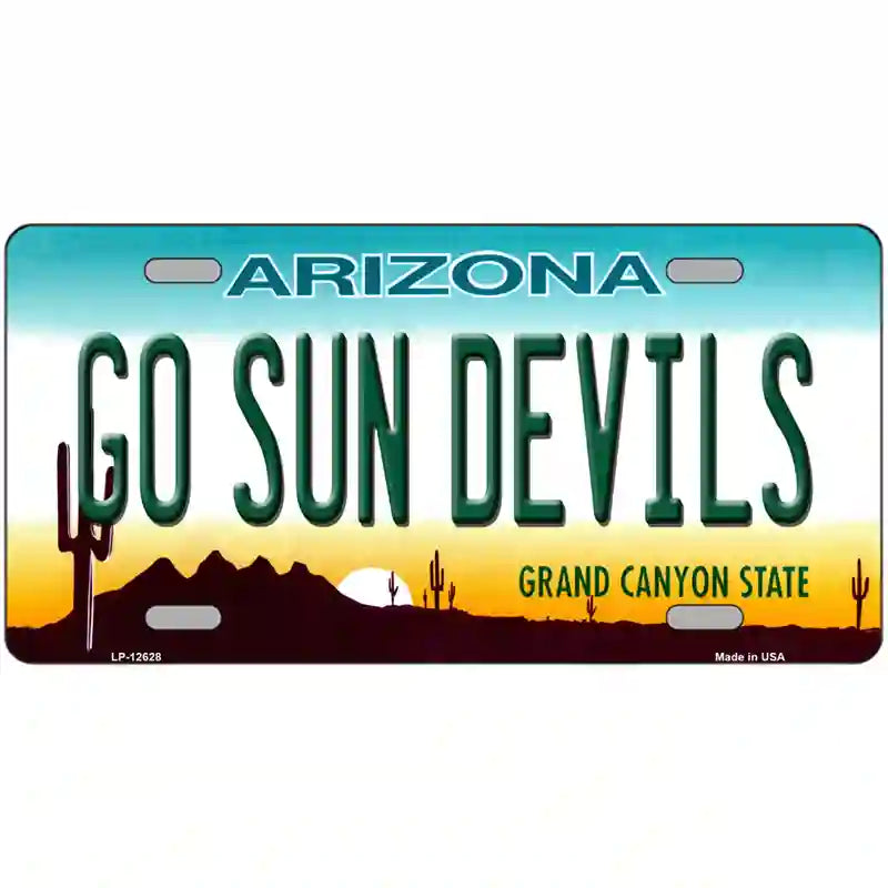 LLP-12628 24 x 12 in. Go Sun Devils Novelty Metal License Plate
