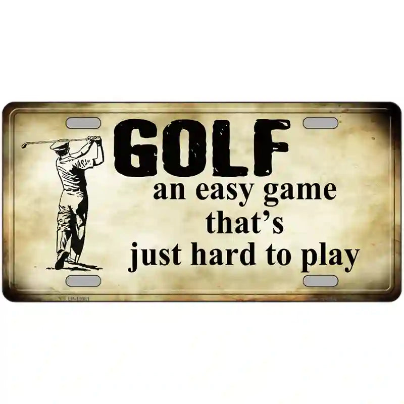 LLP-11681 24 x 12 in. Golf An Easy Game Novelty License Plate