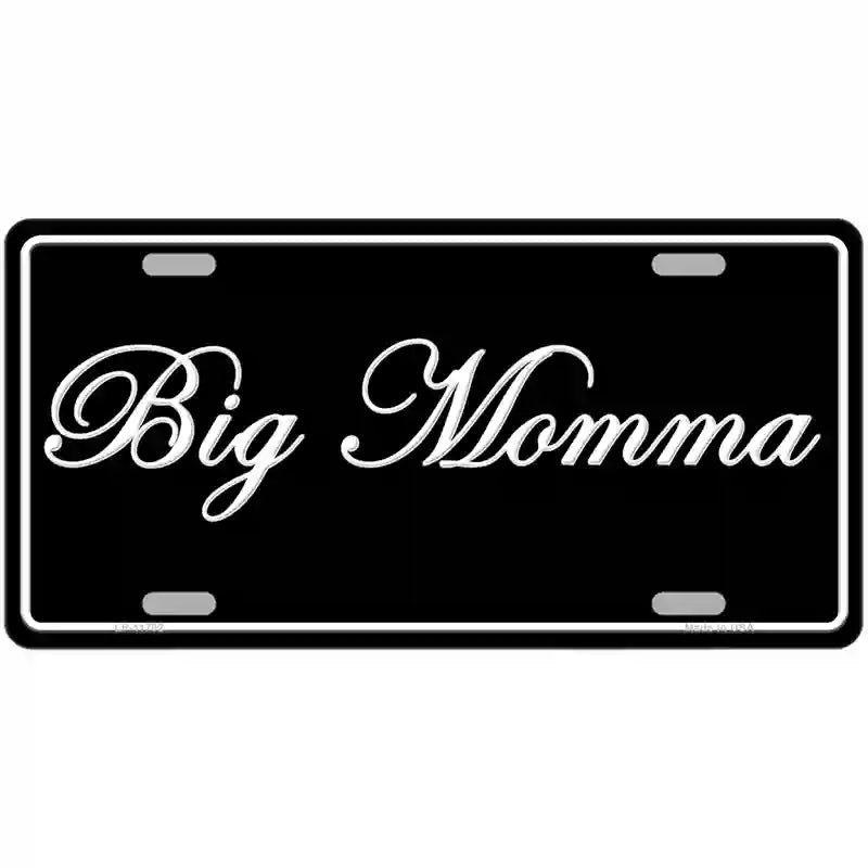 LLP-11702 24 x 12 in. Big Momma Novelty License Plate
