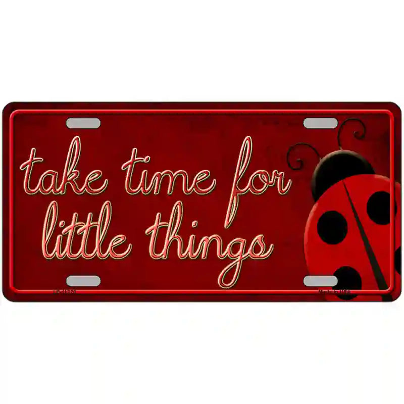 LLP-11728 24 x 12 in. Take Time for Little Things Novelty License Plate
