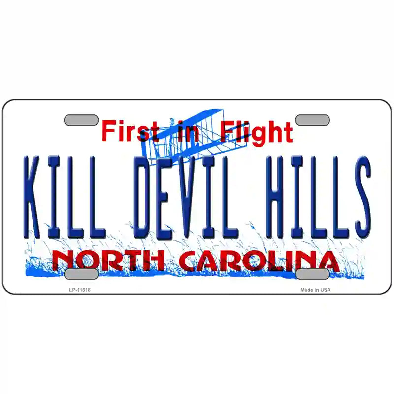 LLP-11818 24 x 12 in. Kill Devil Hills North Carolina Novelty License Plate