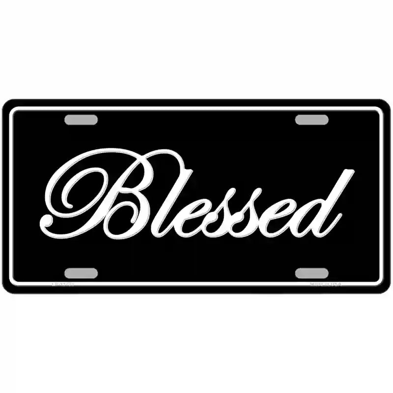 LLP-11703 24 x 12 in. Blessed Novelty License Plate