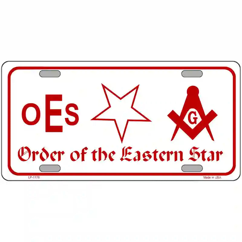 LLP-1176 24 x 12 in. Order of the Eastern Star Novelty Metal License Plate