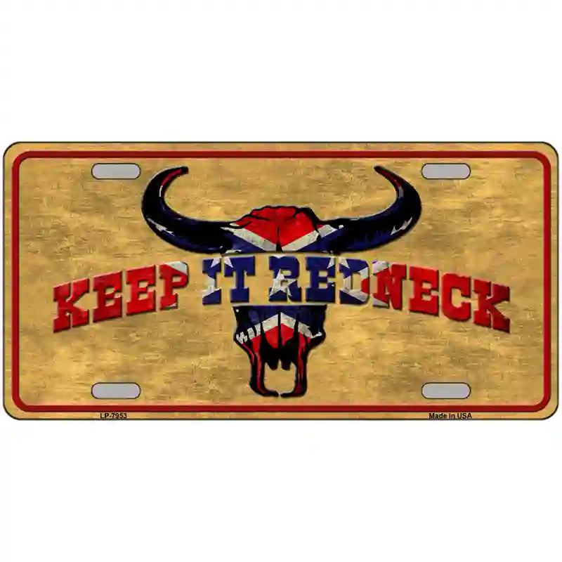 LLP-7953 24 x 12 in. Keep It Redneck Novelty Metal License Plate
