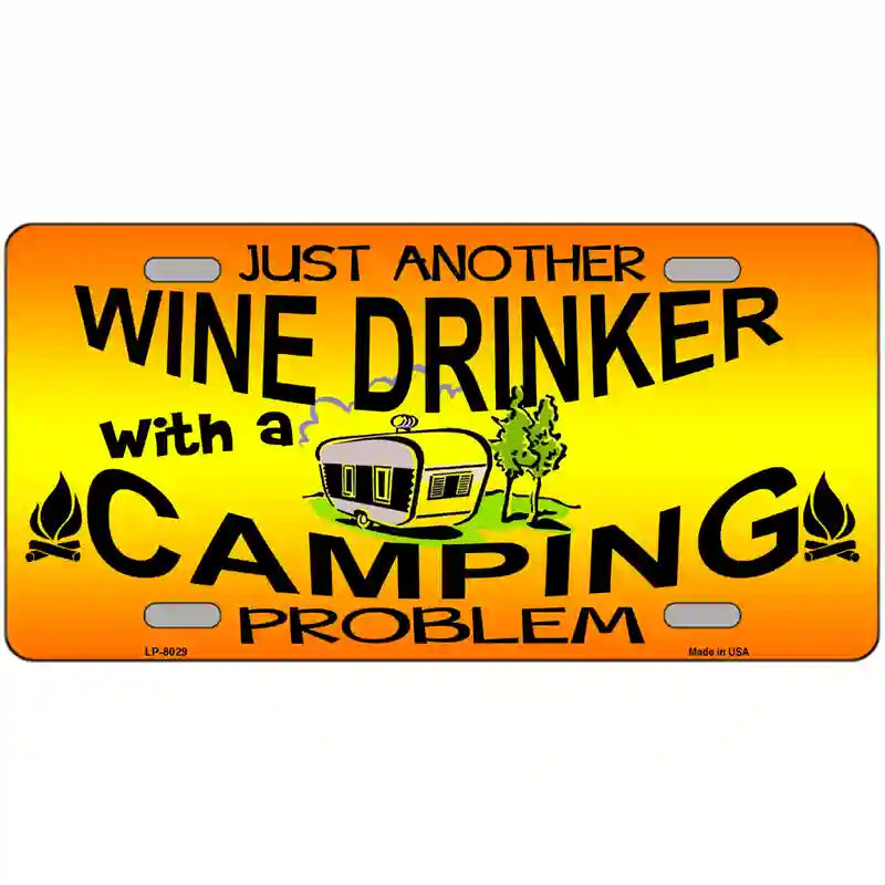 LLP-8029 24 x 12 in. Just Another Wine Drinker Novelty Metal License Plate