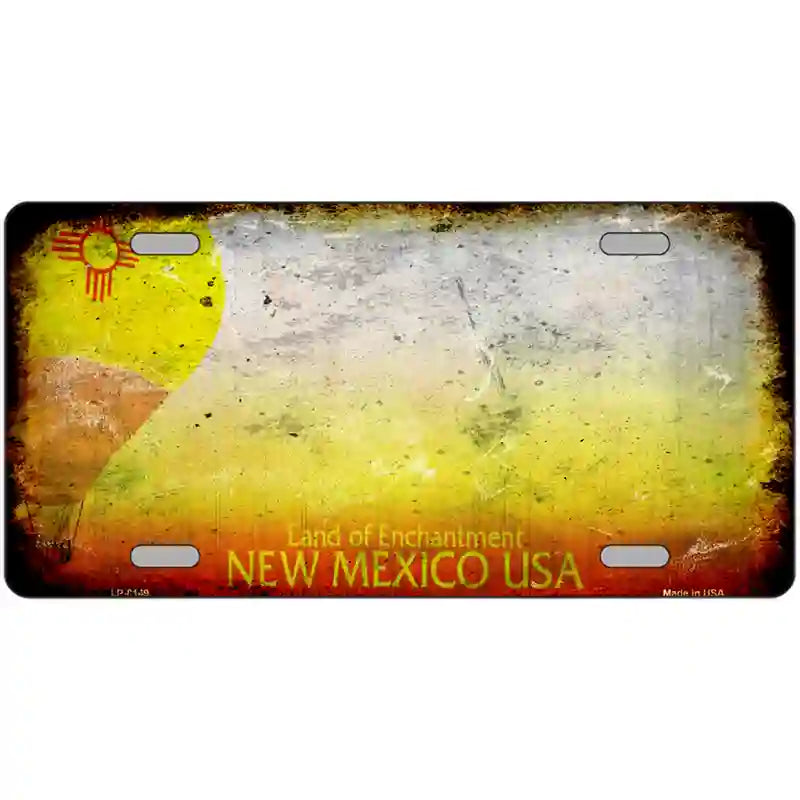 LLP-8149 24 x 12 in.   Mexico State Rusty Novelty Metal License Plate