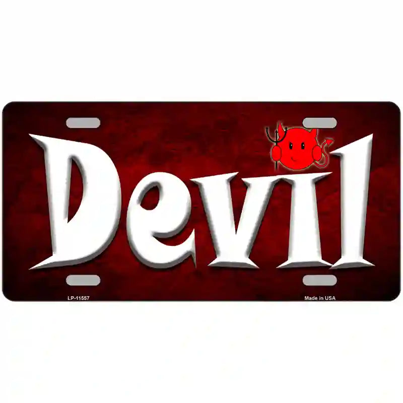 LLP-11557 24 x 12 in. Devil Novelty License Plate