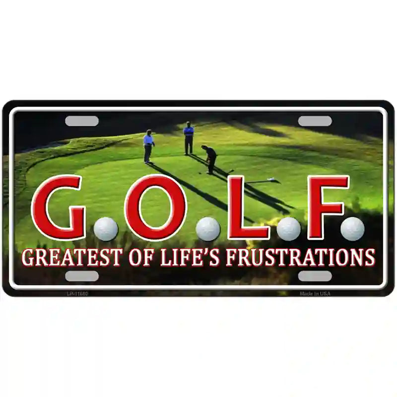 LLP-11680 24 x 12 in. Golf Novelty License Plate