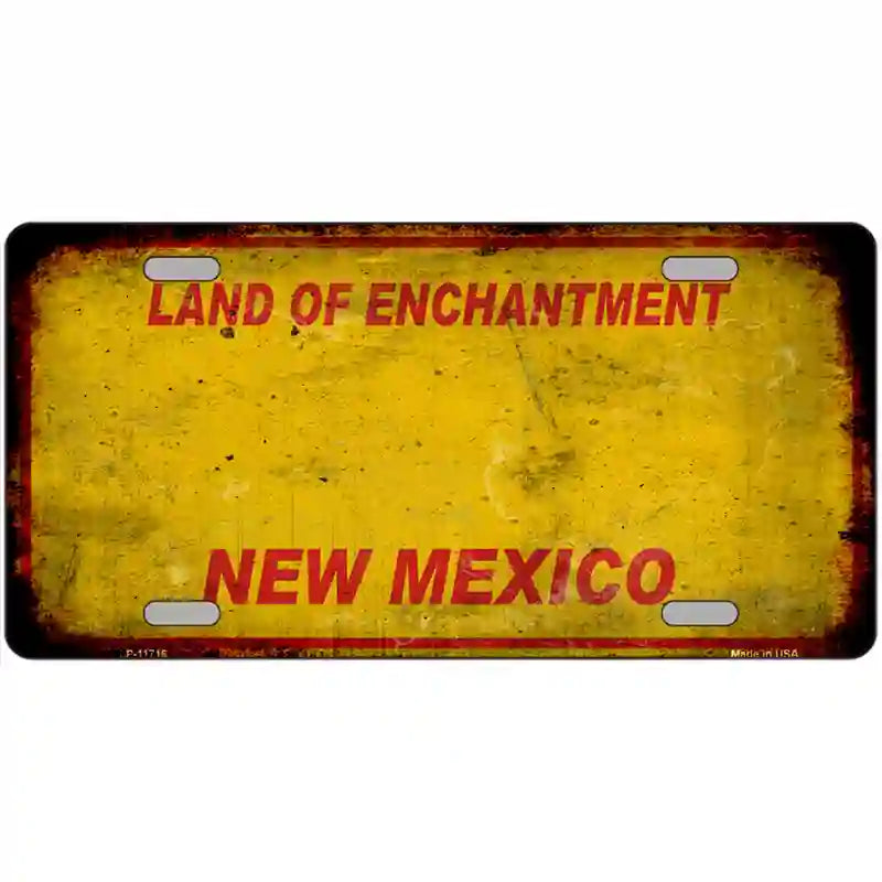 LLP-11716 24 x 12 in.   Mexico Rusty Blank Novelty License Plate