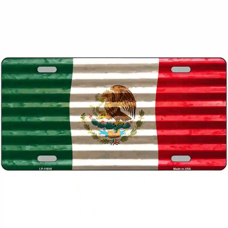 LLP-11816 24 x 12 in. Mexico Flag Novelty License Plate