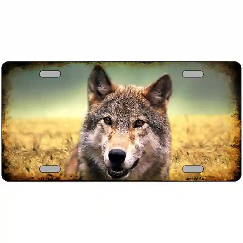 LLP-1189 24 x 12 in. Wolf Novelty Metal License Plate