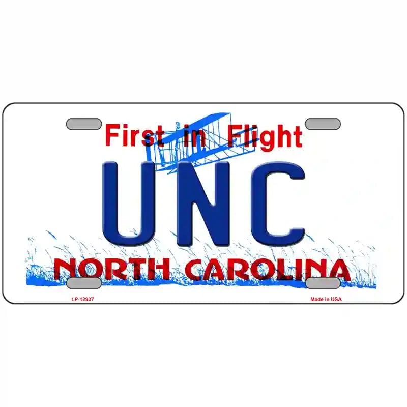 LLP-12937 24 x 12 in. University North Carolina Novelty Metal License Plate -  Smart Blonde