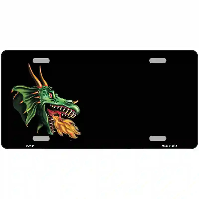 LLP-3743 24 x 12 in. Dragon Offset Customizable Metal Novelty License Plate