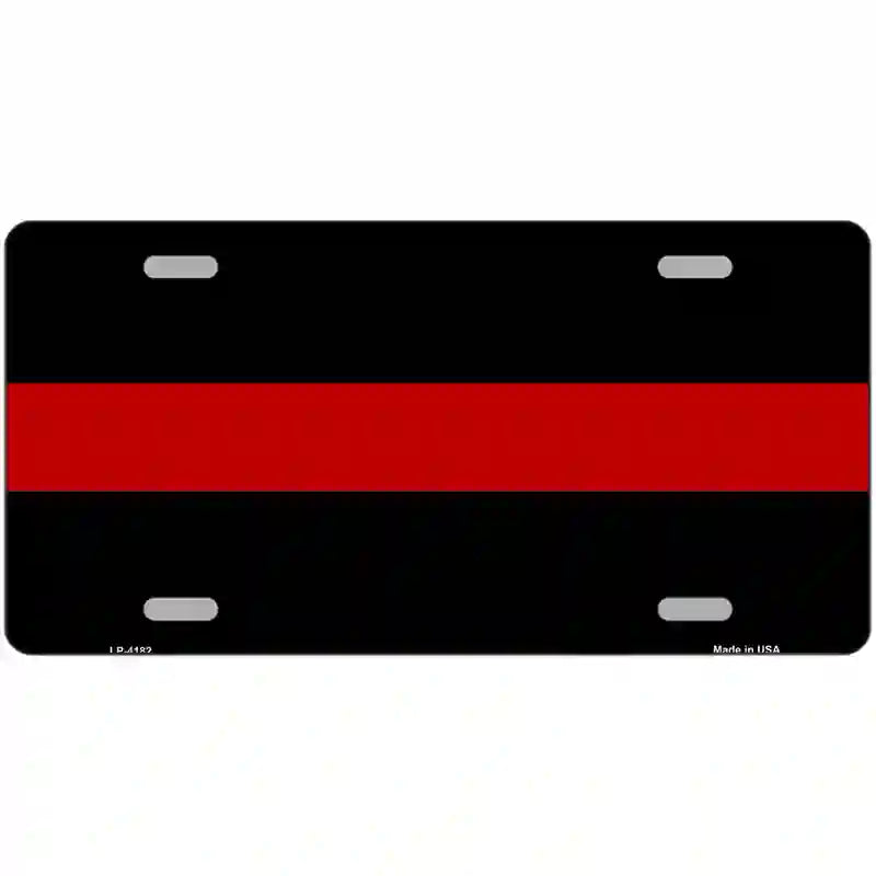 LLP-4182 24 x 12 in. Thin Red Line Fire Metal Novelty License Plate