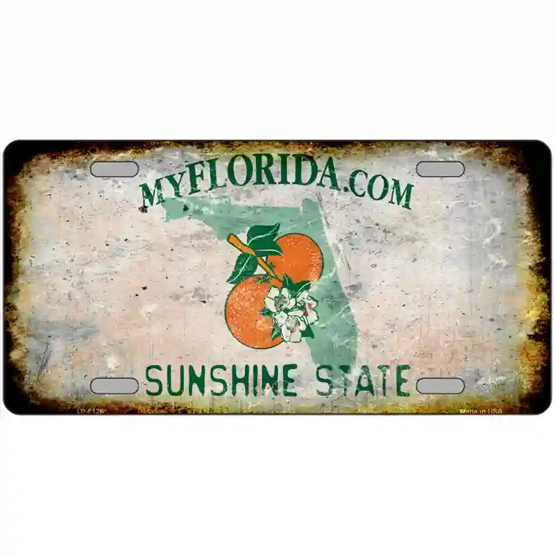 LLP-8126 24 x 12 in. Florida State Rusty Novelty Metal License Plate
