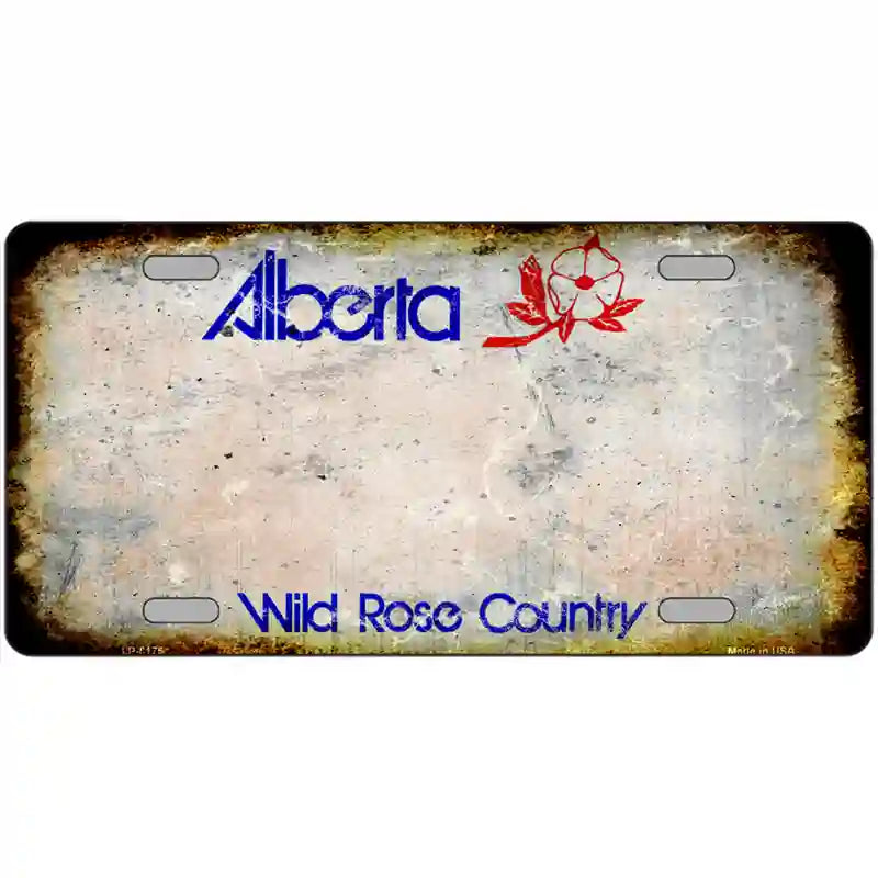 LLP-8175 24 x 12 in. Alberta State Rusty Novelty Metal License Plate