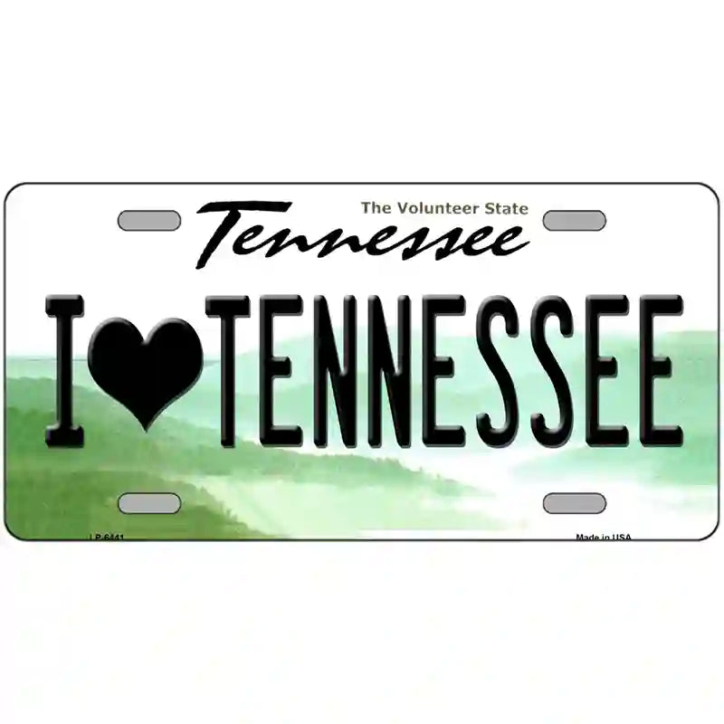 LLP-6441 24 x 12 in. I Love Tennessee Novelty Metal License Plate