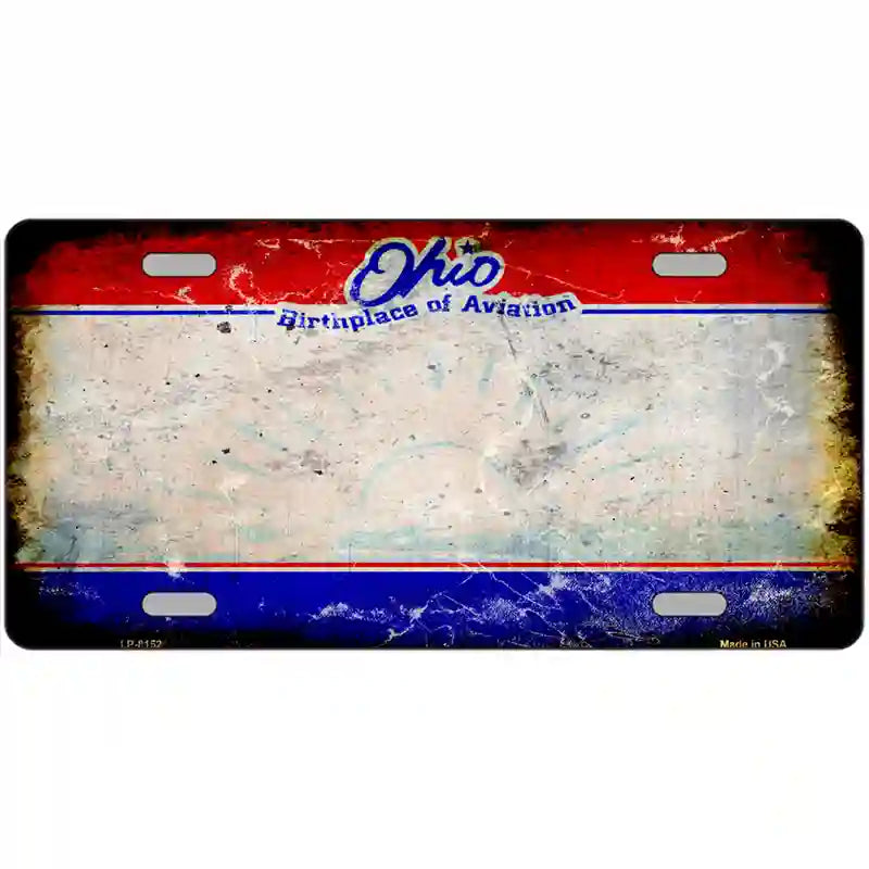 LLP-8152 24 x 12 in. Ohio State Rusty Novelty Metal License Plate