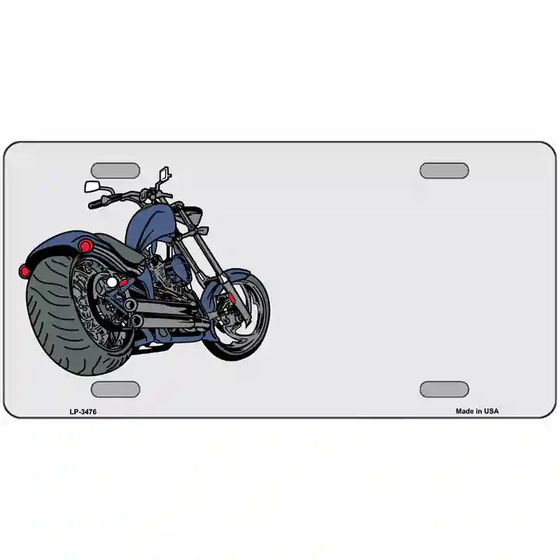 LLP-3476 24 x 12 in. Motorcycle Offset Metal Novelty License Plate