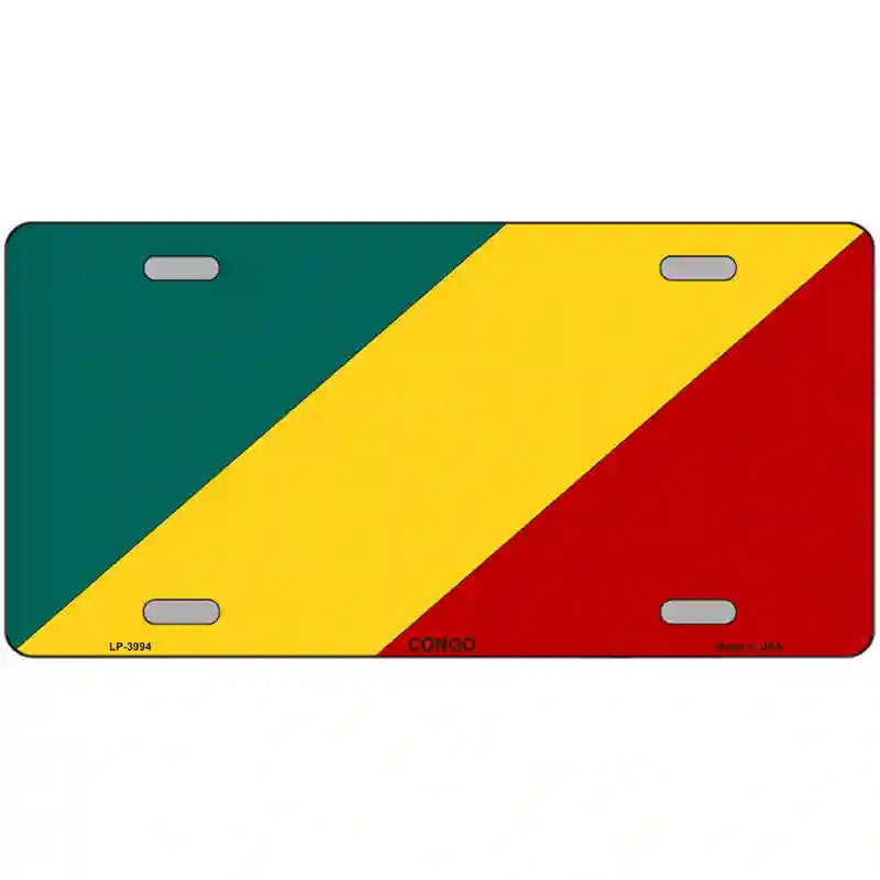 LLP-3994 24 x 12 in. Congo Flag Metal Novelty License Plate