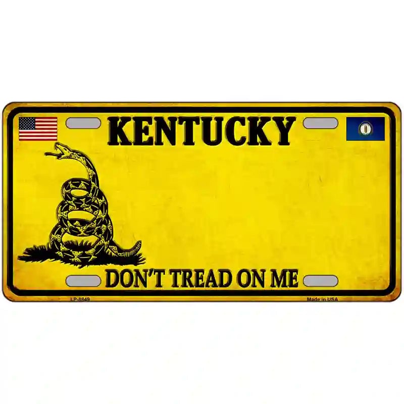 LLP-8849 24 x 12 in. Kentucky Dont Tread on Me Metal Novelty License Plate