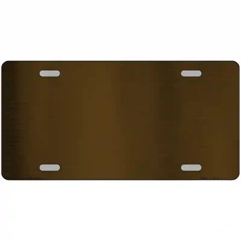 LLPC-1008 24 x 12 in. Brown Metallic Solid Metal Novelty License Plate