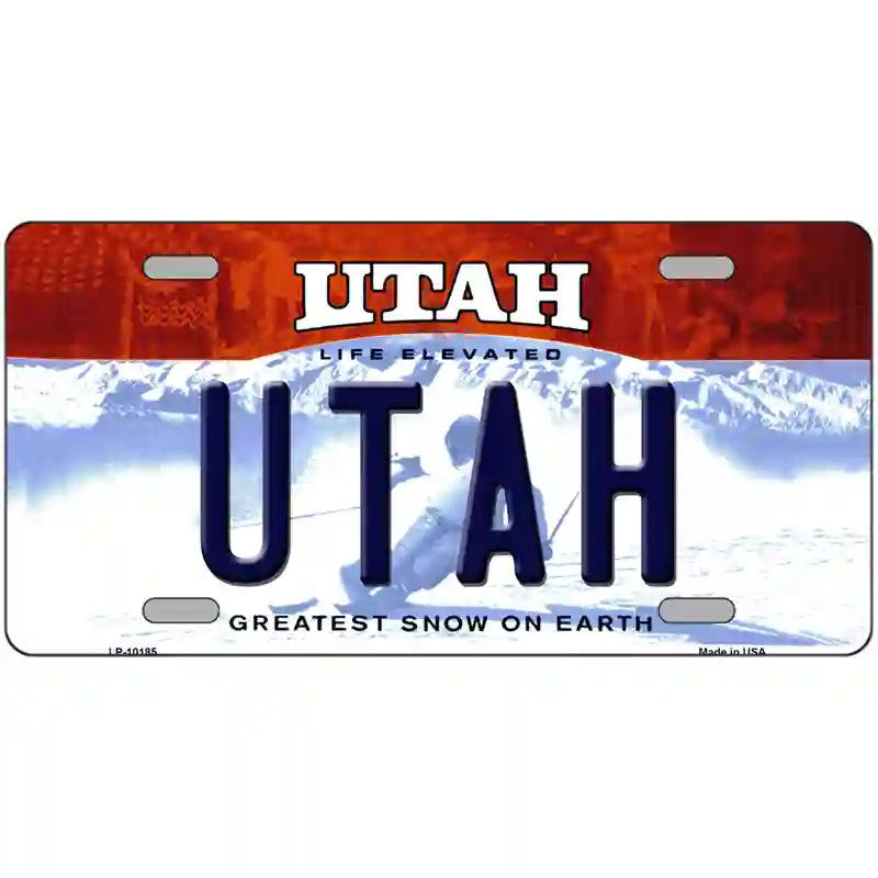 LLP-10185 24 x 12 in. Utah Metal Novelty License Plate