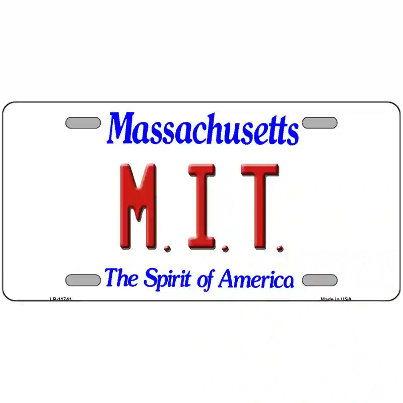 LLP-11741 24 x 12 in. MIT Massachusetts State License Plate