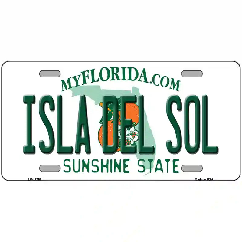 LLP-11769 24 x 12 in. Isla Del Sol Florida Novelty License Plate