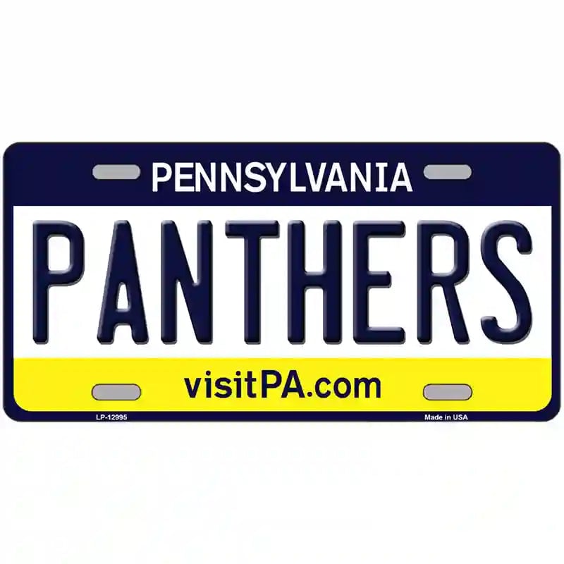 LLP-12995 24 x 12 in. Panthers Novelty Metal License Plate