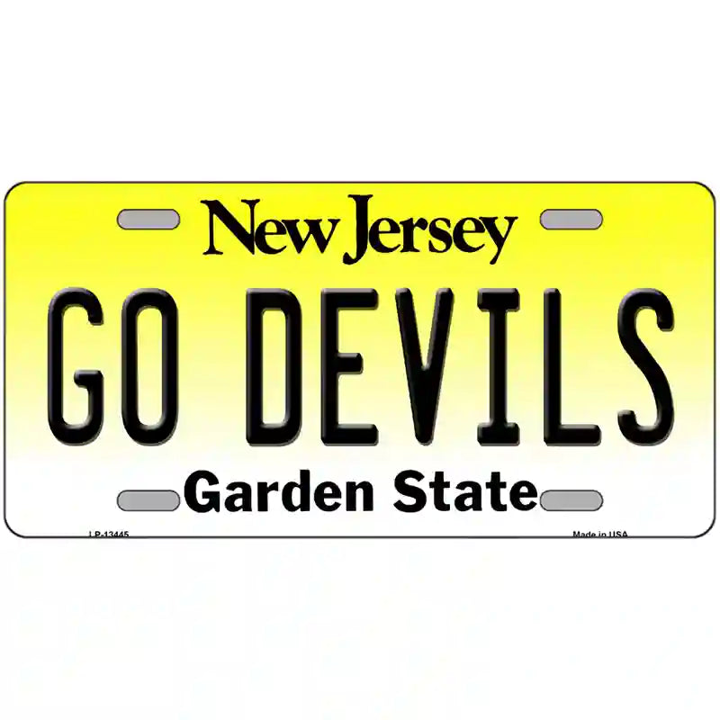 LLP-13445 24 x 12 in. Go Devils Novelty Metal License Plate Tag
