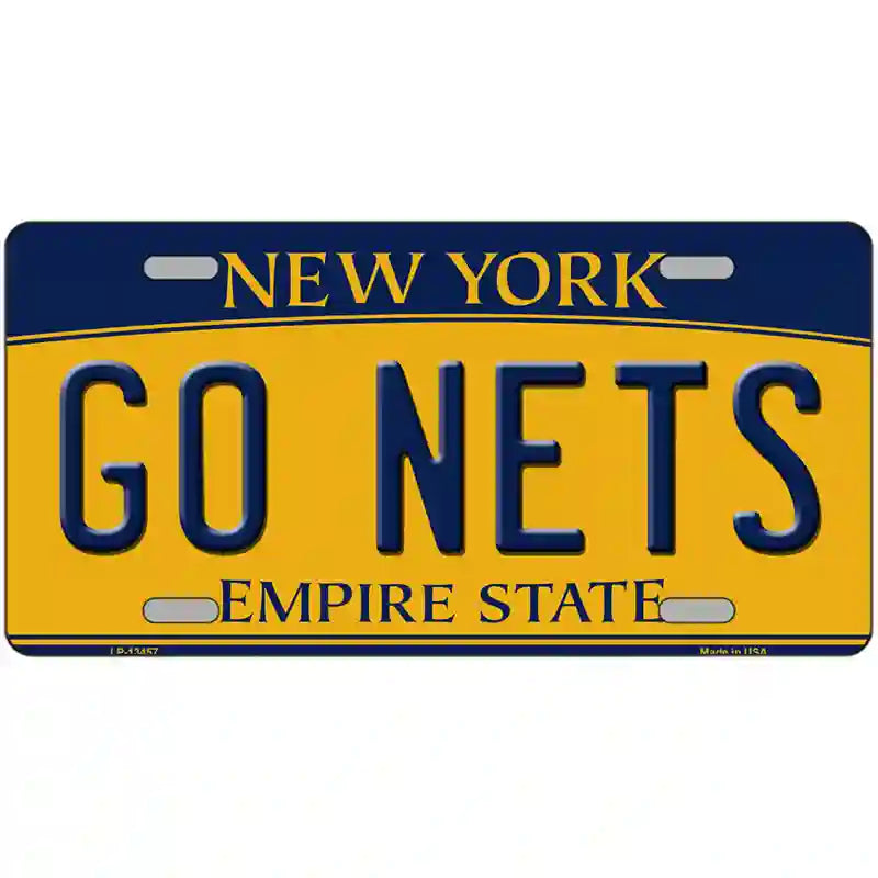 LLP-13457 24 x 12 in. Go Nets Novelty Metal License Plate Tag