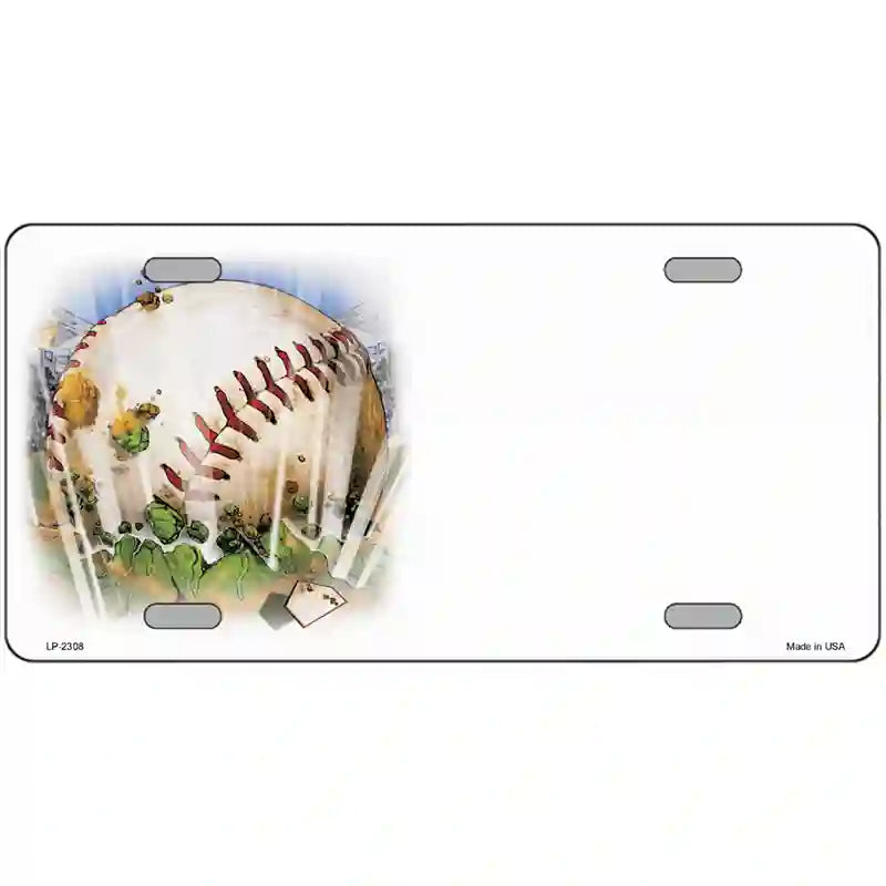 LLP-2308 24 x 12 in. Baseball Offset Metal Novelty License Plate