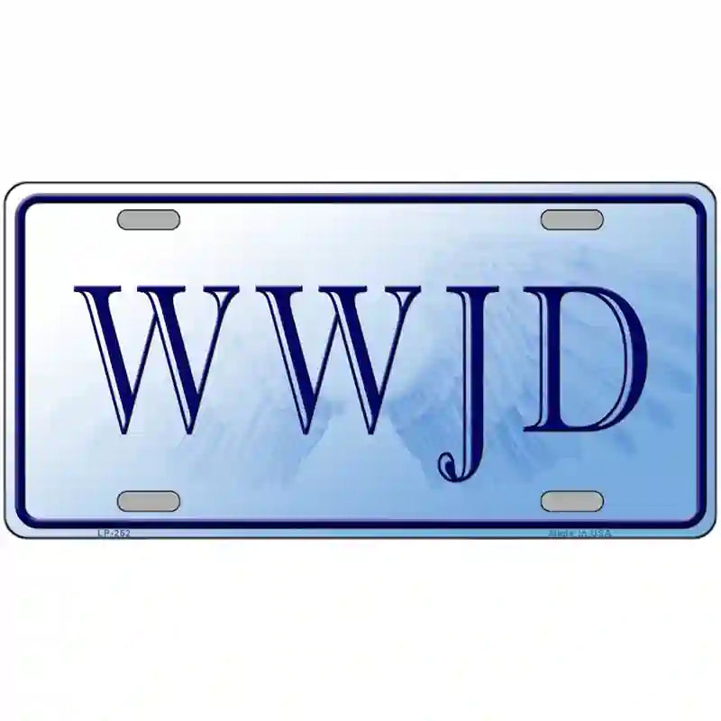 LLP-252 24 x 12 in. WWJD Metal Novelty License Plate