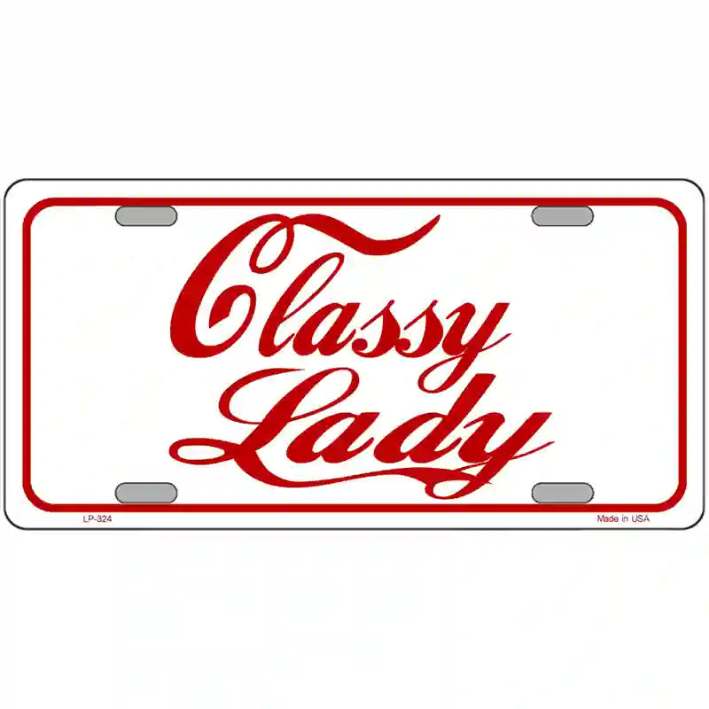 LLP-324 24 x 12 in. Classy Lady Metal Novelty License Plate
