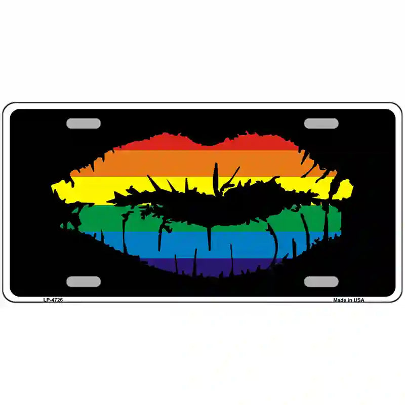 LLP-4726 24 x 12 in. Lips Metal Novelty License Plate