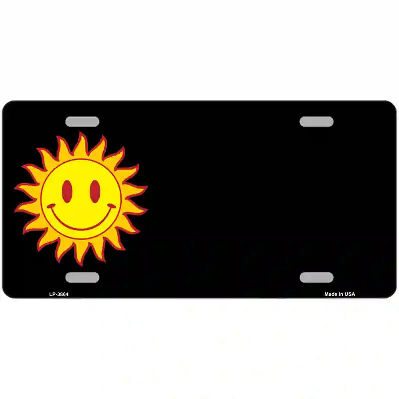 LLP-3864 24 x 12 in. Sun Smiley Offset Metal Novelty License Plate