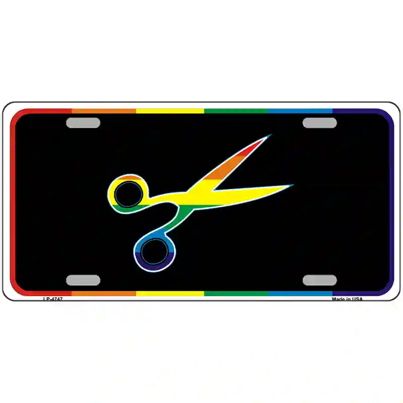 LLP-4747 24 x 12 in. Scissors Metal Novelty License Plate