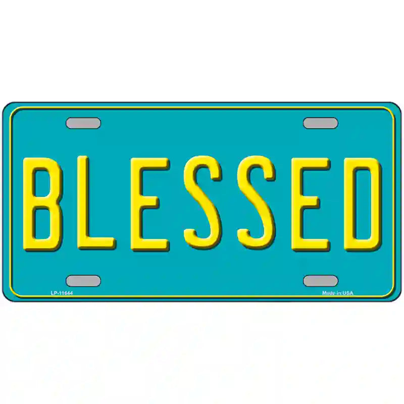 LLP-11644 24 x 12 in. Blessed Novelty License Plate