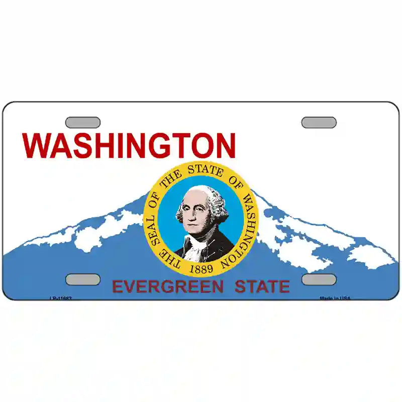 LLP-11683 24 x 12 in. Washington Seal & State Novelty License Plate