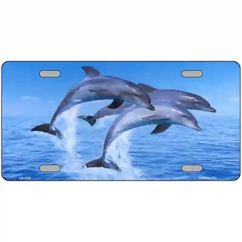 LLP-1186 24 x 12 in. Dolphins Novelty Metal License Plate