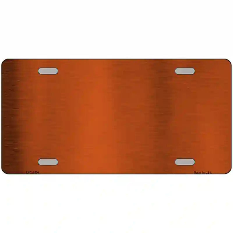 LLPC-1004 24 x 12 in. Orange Metallic Solid Metal Novelty License Plate